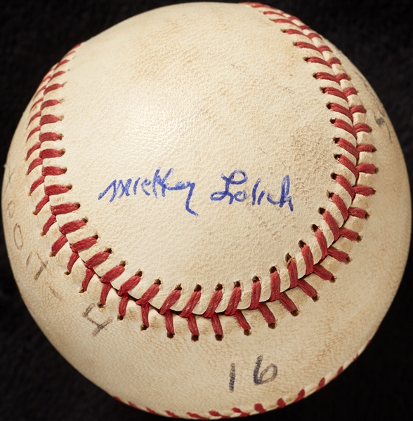 Mickey Lolich Career Win No. 179 Final Out Game-Used Baseball (9/22/1973) (BAS) (Lolich LOA)