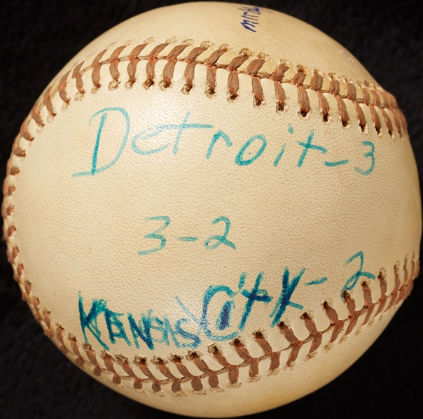 Mickey Lolich Career Win No. 187 Final Out Game-Used Baseball (6/16/1974) (BAS) (Lolich LOA)