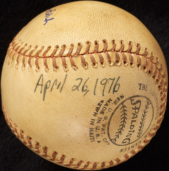 Mickey Lolich Career Win No. 208 Final Out Game-Used Baseball (4/26/1976) (BAS) (Lolich LOA)
