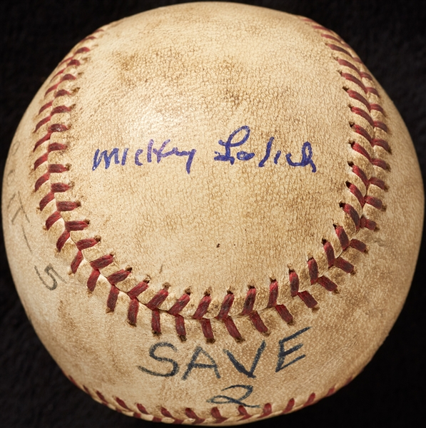 Mickey Lolich Career Save No. 4 Final Out Game-Used Baseball (6/13/1965) (BAS) (Lolich LOA)