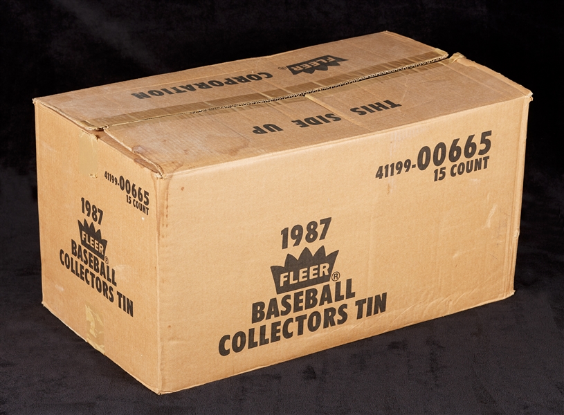 1987 Fleer Baseball Glossy Tin Factory Set Case (15)