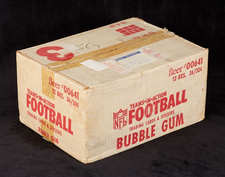 1982 Fleer Football Wax Case (12/36)