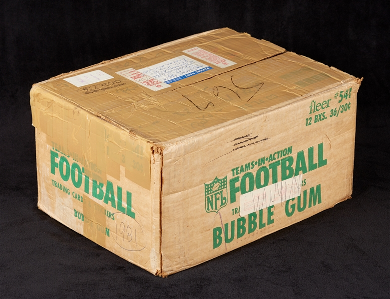 1981 Fleer Football Wax Case (12/36)