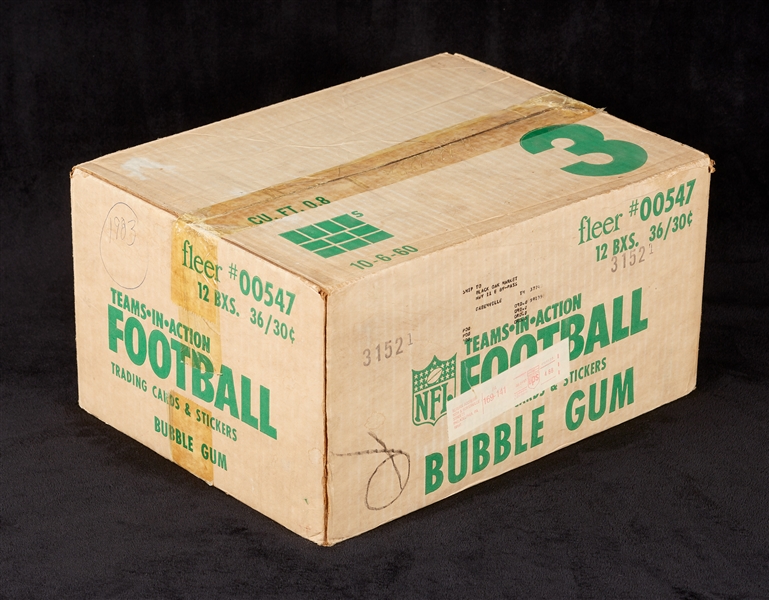 1983 Fleer Football Wax Case (12/36)