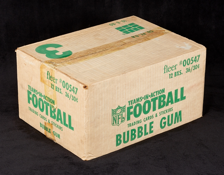 1983 Fleer Football Wax Case (12/36)