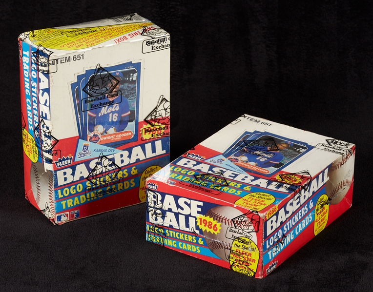 1986 Fleer Baseball Wax Boxes (2) (BBCE)