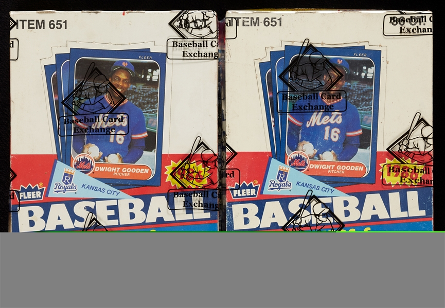 1986 Fleer Baseball Wax Boxes (2) (BBCE)
