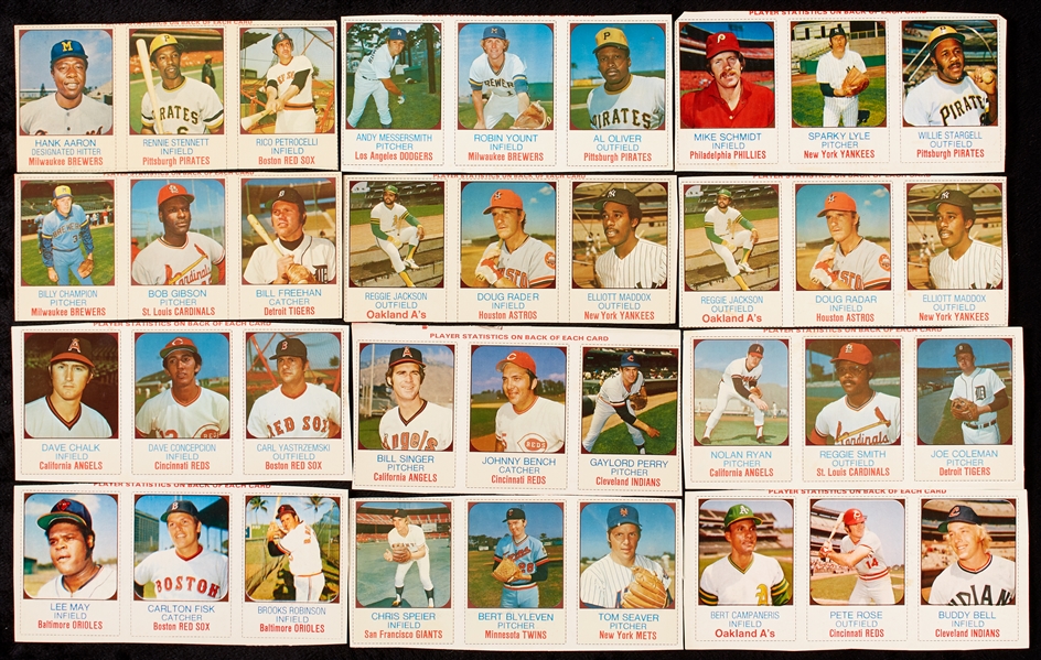 1975 Hostess Baseball Complete Set in Panels With Variations (53)