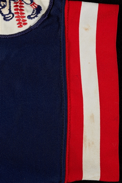 1975 or 1977 Rick Manning Cleveland Indians Game-Worn Blue Knit Jersey