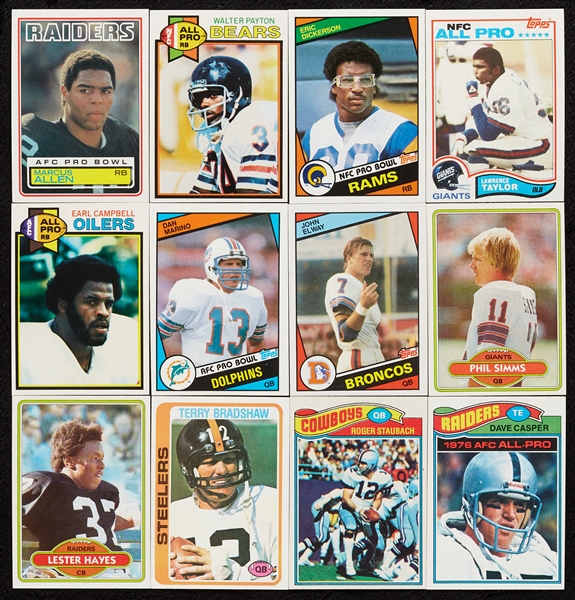1977-83 Pristine Topps Football Run of Sets and Near Sets (6)