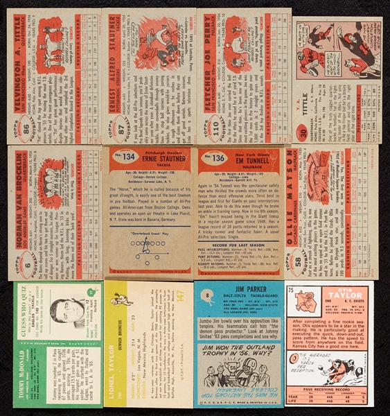 1950s and 1960s Bowman, Topps and Philly Football With (21) HOFers (61)