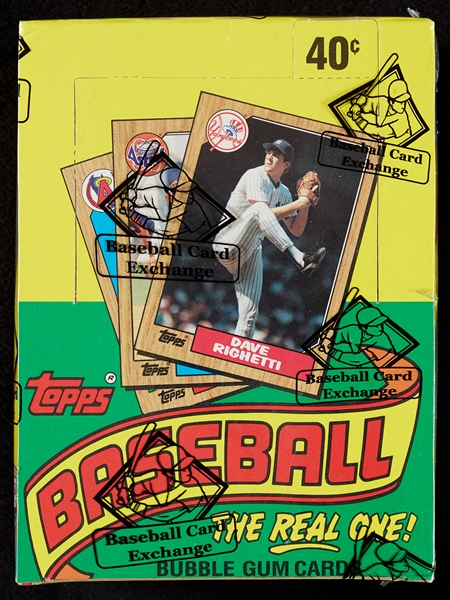 1987 Topps Baseball Wax Box Group (4) (BBCE)