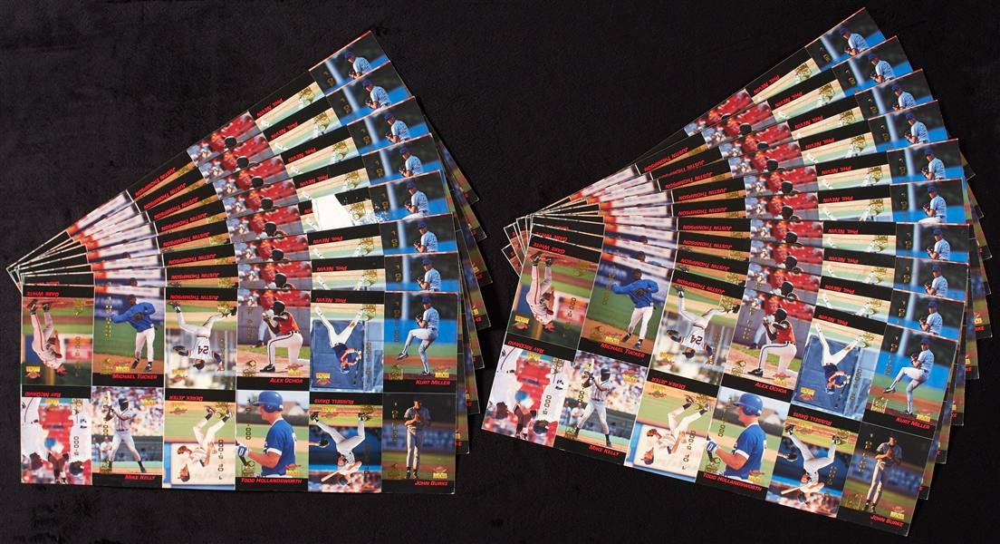 1994 Signature Rookies 12-Card Uncut Sheets with Derek Jeter S4 Group (18)