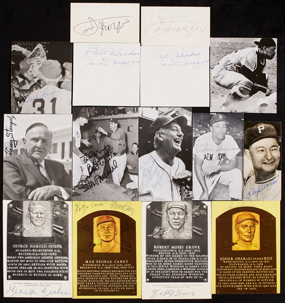 Vintage Autograph Collection with Ted Williams, DiMaggio, Grove, Stengel, HOFers (159)