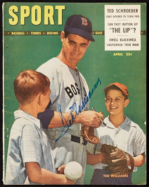 Ted Williams Twice-Signed Sport Magazine (1948) (BAS)