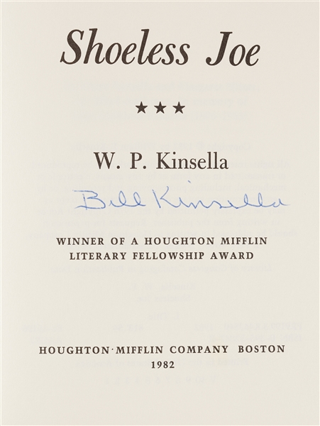 W.P. Kinsella Signed Shoeless Joe First Edition Book (BAS)
