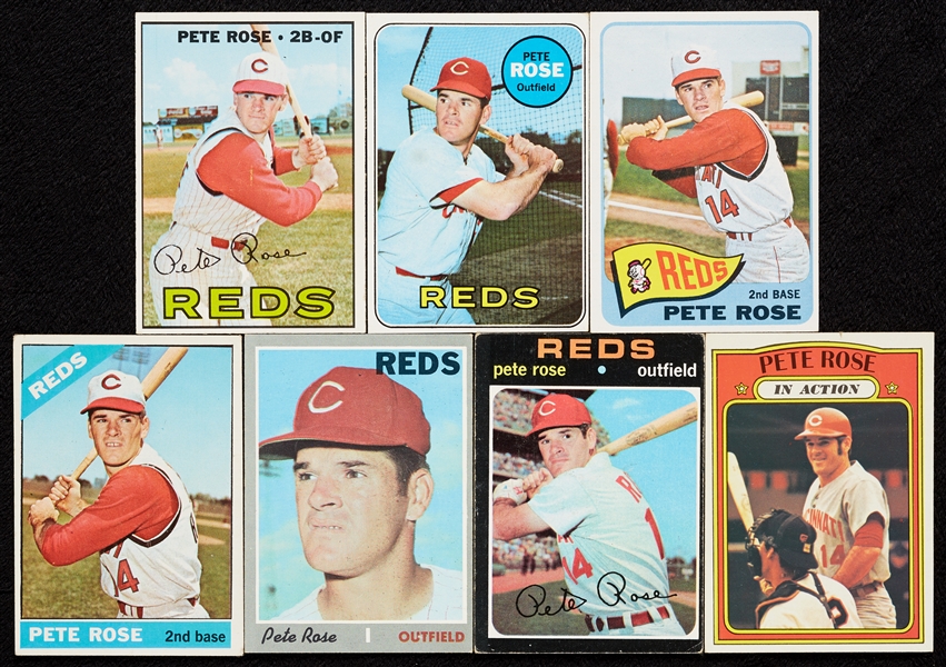 1965-72 Topps Pete Rose Group (7)