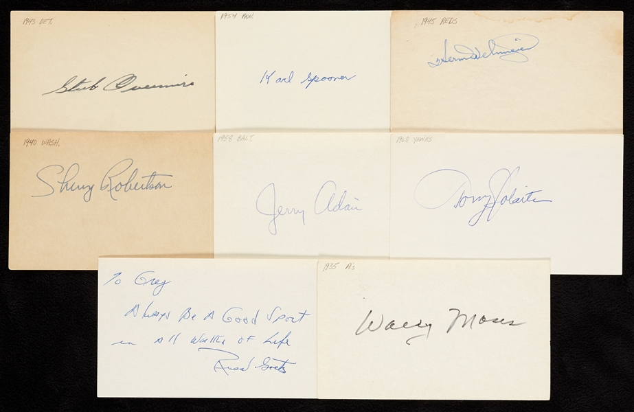 1920s thru 1960s Signed Index Card Collection (1430)