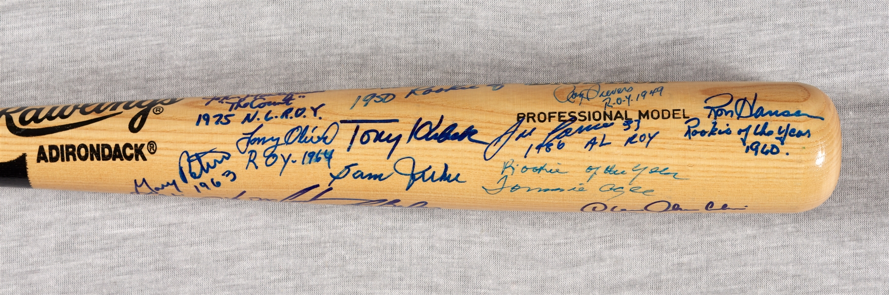 Rookie of the Year Multi-Signed Rawlings Bat (BAS)