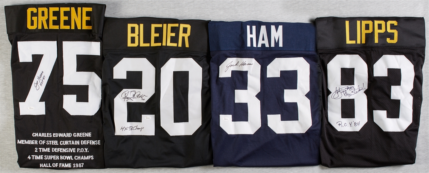 Pittsburgh Steelers Signed Jersey Group with Greene, Ham (4)