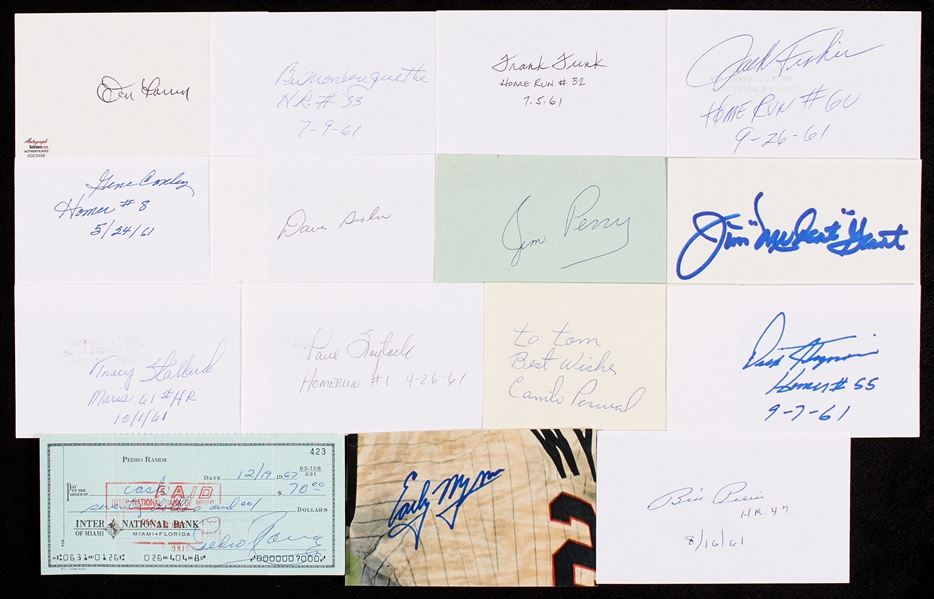 Roger Maris 1961 Home Run Victims Autograph Collection (61)