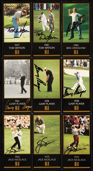 The Masters Collection Signed Card Group with (3) Jack Nicklaus (55)