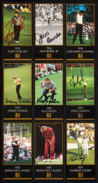 The Masters Collection Signed Card Group with (3) Jack Nicklaus (55)