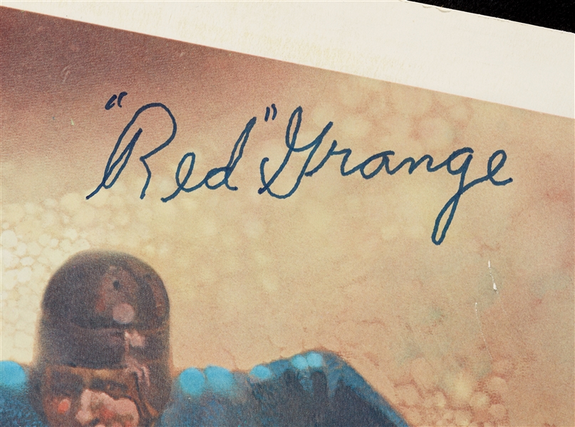 Red Grange Signed Print (BAS)