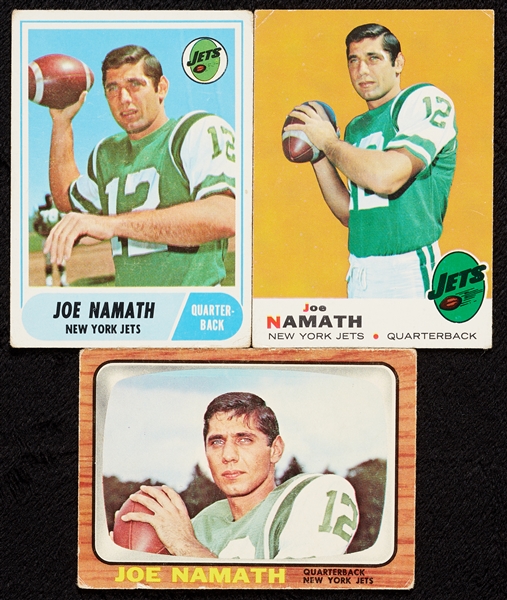 1966-69 Topps Joe Namath Group (3)