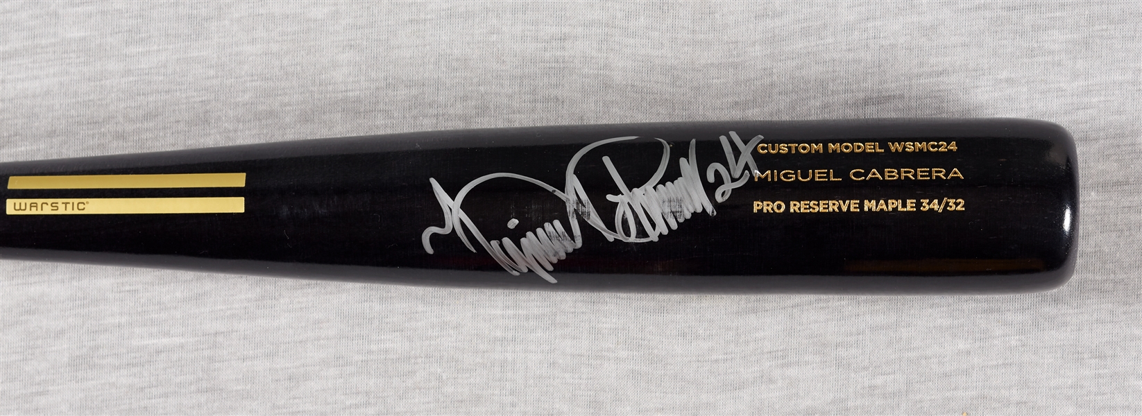 Miguel Cabrera Game-Issued & Signed Warstic Bat (BAS)