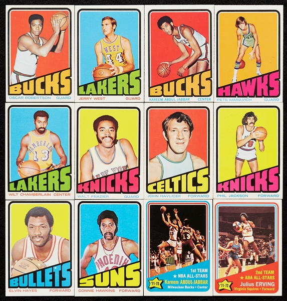1972 Topps Basketball High-Grade Near Set (262/264)