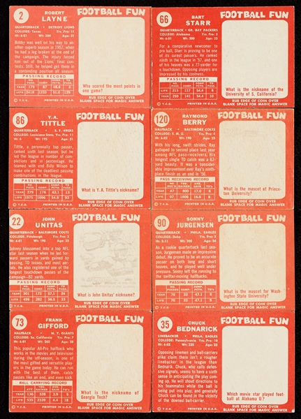 1958 Topps Football Complete Set, PSA 4 Brown Rookie (132)
