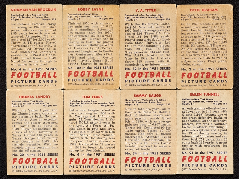 1951 Bowman Football Complete Set (144)
