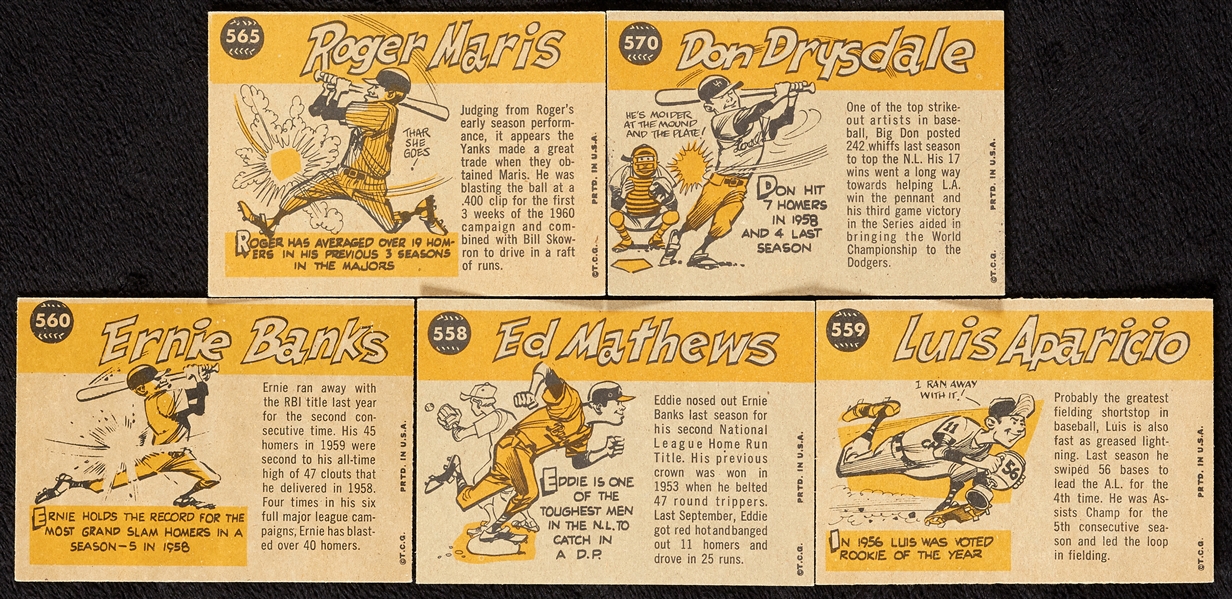 1960 Topps Baseball High-Grade All-Stars Group (5)