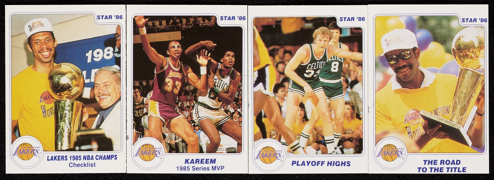 1986 Star Co. Lakers NBA Champions Complete Set (18)