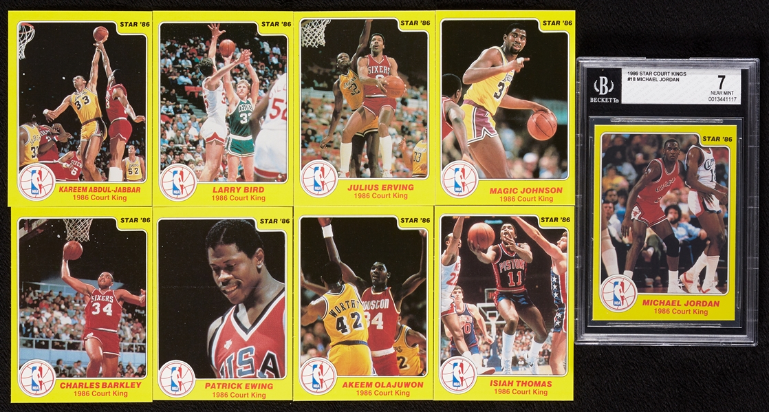 1986 Star Co. Court Kings Complete Set, BGS 7 Jordan (33)