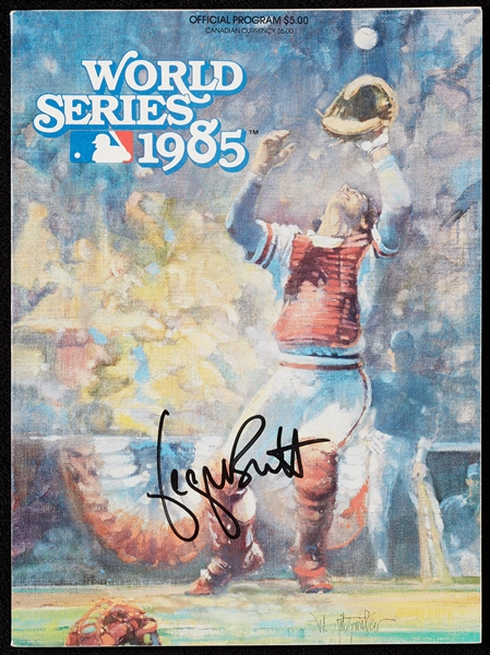 George Brett Signed 1985 World Series Program (BAS)