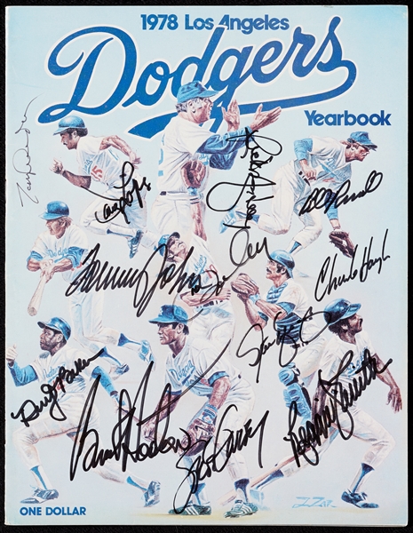 1978 Los Angeles Dodgers Multi-Signed Yearbook (BAS)