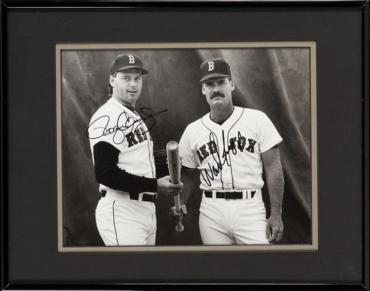 Wade Boggs & Roger Clemens Signed 8x10 1988 Photo from Brearley Collection (BAS)