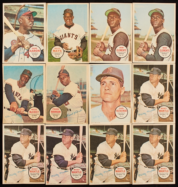 Massive Group of 1967 Topps Baseball Pin-Ups, Set Plus Extras (104)