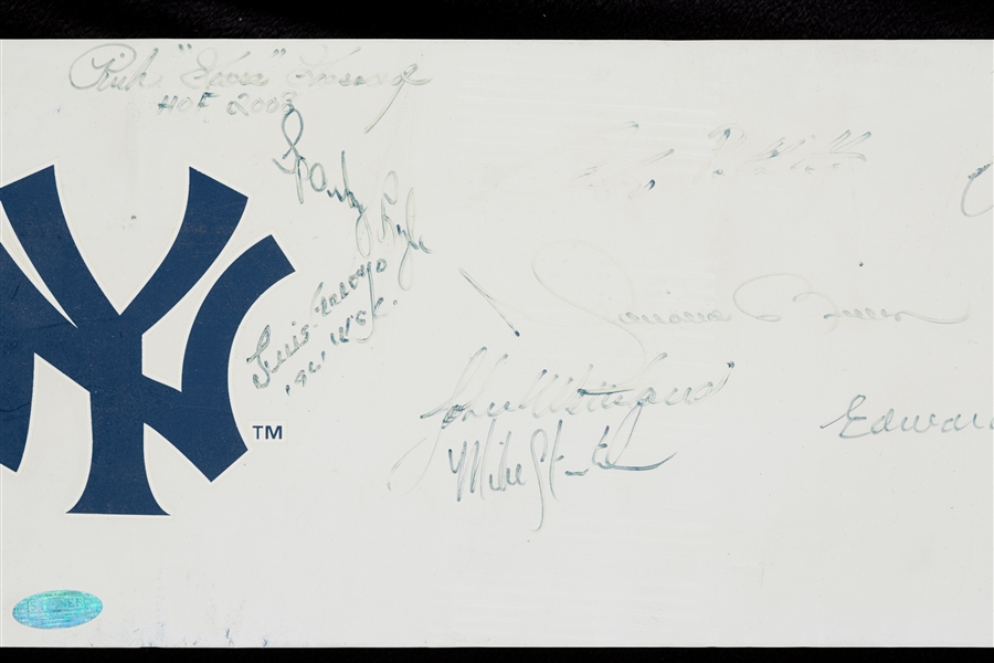 New York Yankees Greats Signed Pitching Rubber (MLB) (Steiner)