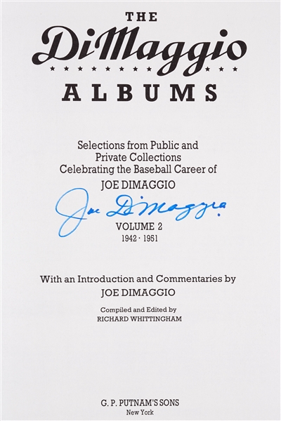 Joe DiMaggio Signed The DiMaggio Albums Book (JSA)