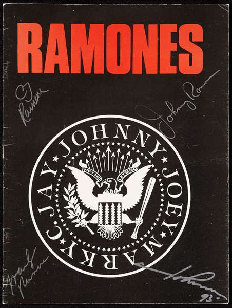 The Ramones Group-Signed Photo Book (JSA)