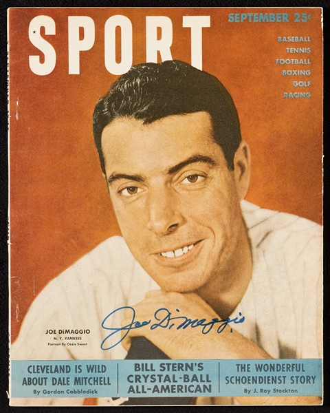 Joe DiMaggio Signed Sport Magazine (1949) (JSA)