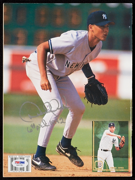 Derek Jeter Signed Beckett Baseball Magazine (1995) (PSA/DNA)