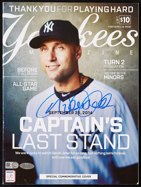 Derek Jeter Signed Yankees Magazine Jeter Last Game Issue (Steiner)