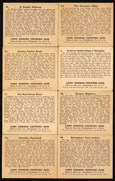 1940 Gum Inc. Lone Ranger Complete Set Plus Unpublished (60)