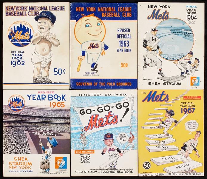 1962-90 New York Mets Yearbook Collection (36)