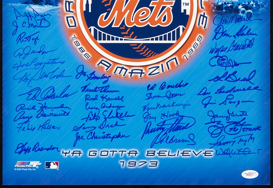 New York Mets Multi-Signed Ya Gotta Believe 16x20 Photo (Steiner) (JSA)