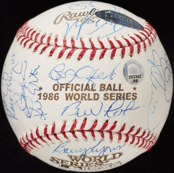 1986 New York Mets World Champs Team-Signed WS Baseball (Steiner)